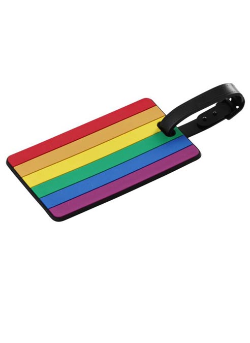 rainbow luggage tag