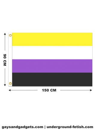 Flag Non-Binary Pride Printed 90 x 150 cm