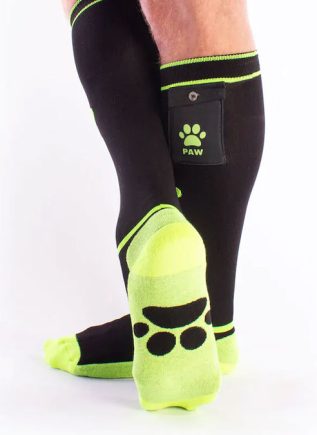 Brutus Puppy Paw Socks with Pocket Lime