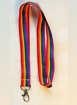 Rainbow Lanyard with Hook