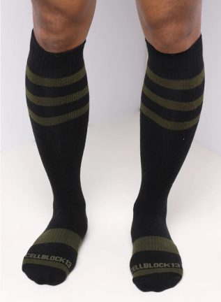 Cellblock 13 Linebacker Knee High Sock Green