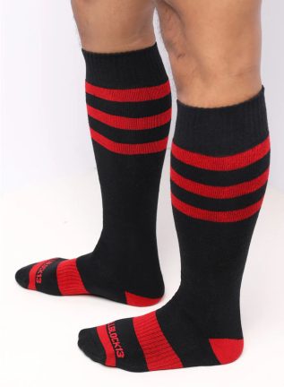 Cellblock 13 Linebacker Knee High Sock Red