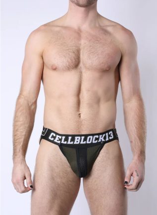 Cellblock 13 Take Down Jockstrap Green Small