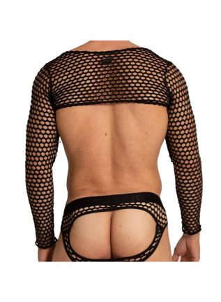 Gigo Fetish Mesh Shoulder Harness Black