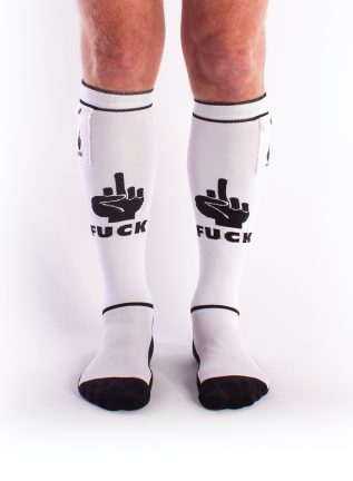 Brutus FUCK Socks with Pocket White