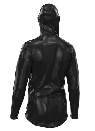 Geronimo Shiny Vinyl Hoodie With Ziper