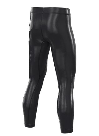 Geronimo Shiny Vinyl Long Sport Trousers Black