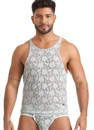 Gigo Vibrant Lace Tank Blue